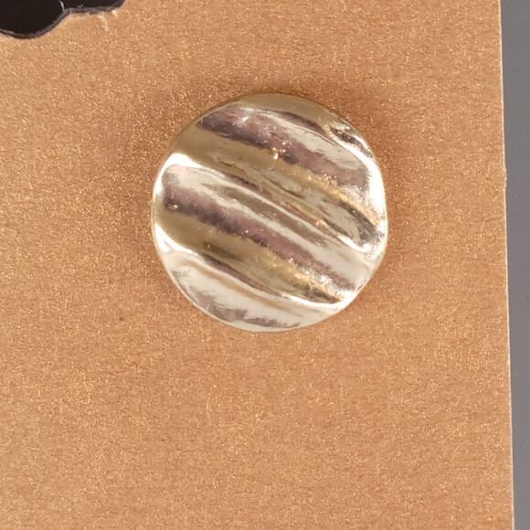 Monet Gold Tone Textured Round Pierced Earrings Vintage Style Jewelry, Gift Bag - Picture 7 of 10